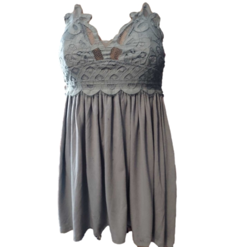 Crochet Lace High Low Cami Top Size Large - Picture 2 of 11